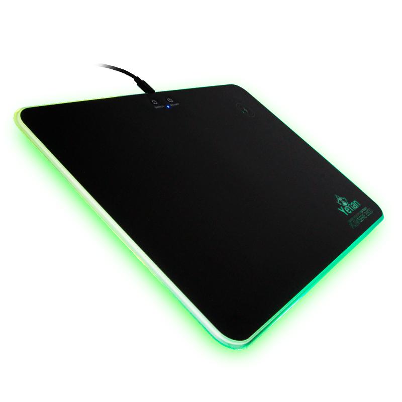 MOUSEPAD GAMER YEYIAN YGF-68901 RIGIDO USB CARGA INALAMBRICA RGB ANTIDERRAPANTE FLOW 2800