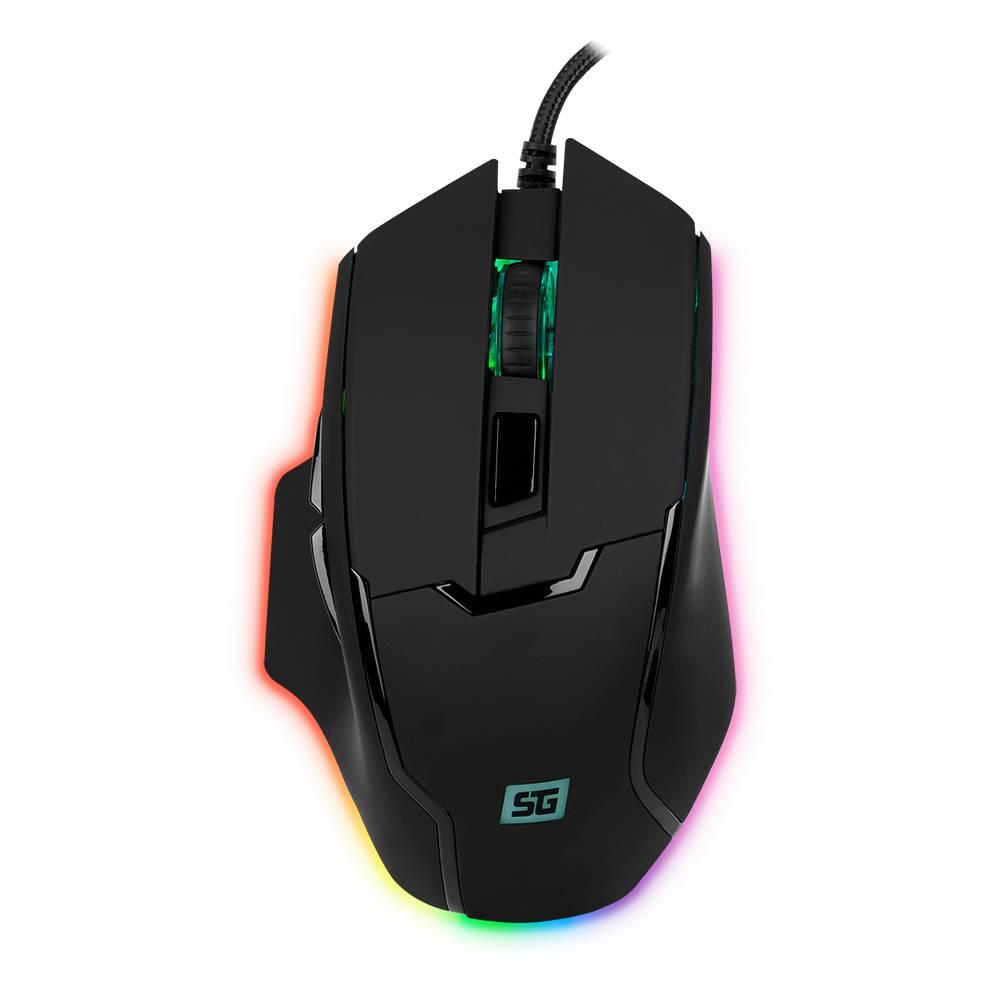 MOUSE VORAGO START THE GAME MO-504 RGB CONFIGURABLE SOFTWARE HASTA 6,400 DPI'S USB NEGRO