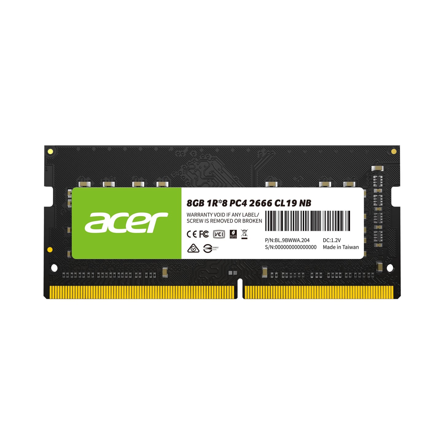 Memoria ACER BL.9BWWA.206, 8 GB, DDR4, 3200 MHz