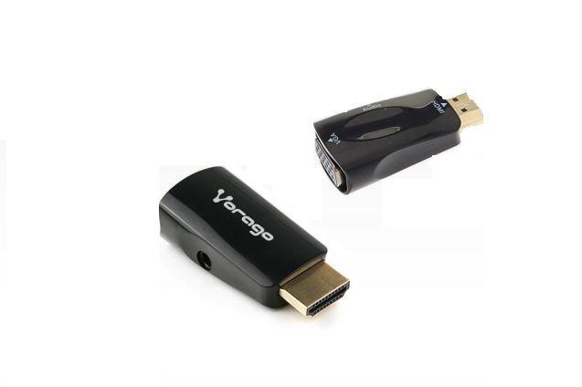 Convertidor HDMI a VGA VORAGO ADP-208, 3,05 m, HDMI, VGA/3.5mm, Macho/hembra, Negro
