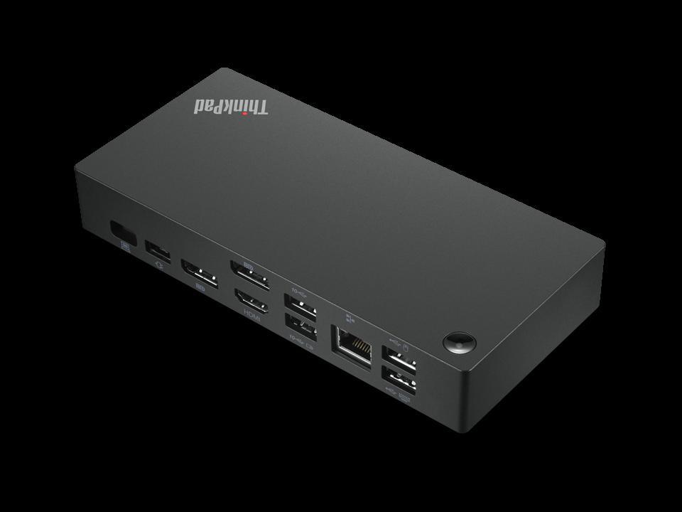Docking Station ThinkPad Universal USB-C 40AY0090US, HDMI, DisplayPort. Color Negro