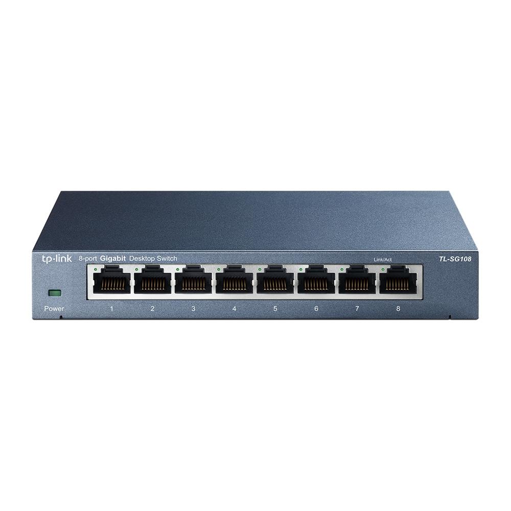 Switch TP-LINK TL-SG108, Negro, 8, 10/100/1000 Base-T(X)