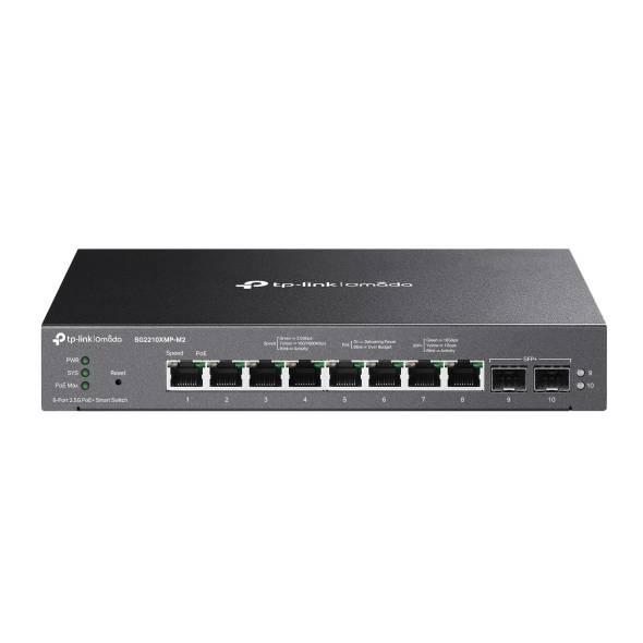 Conmutador inteligente Omada de 8 puertos 2.5GBASE-T y 2 puertos 10GE SFP+ con 8 puertos PoE+