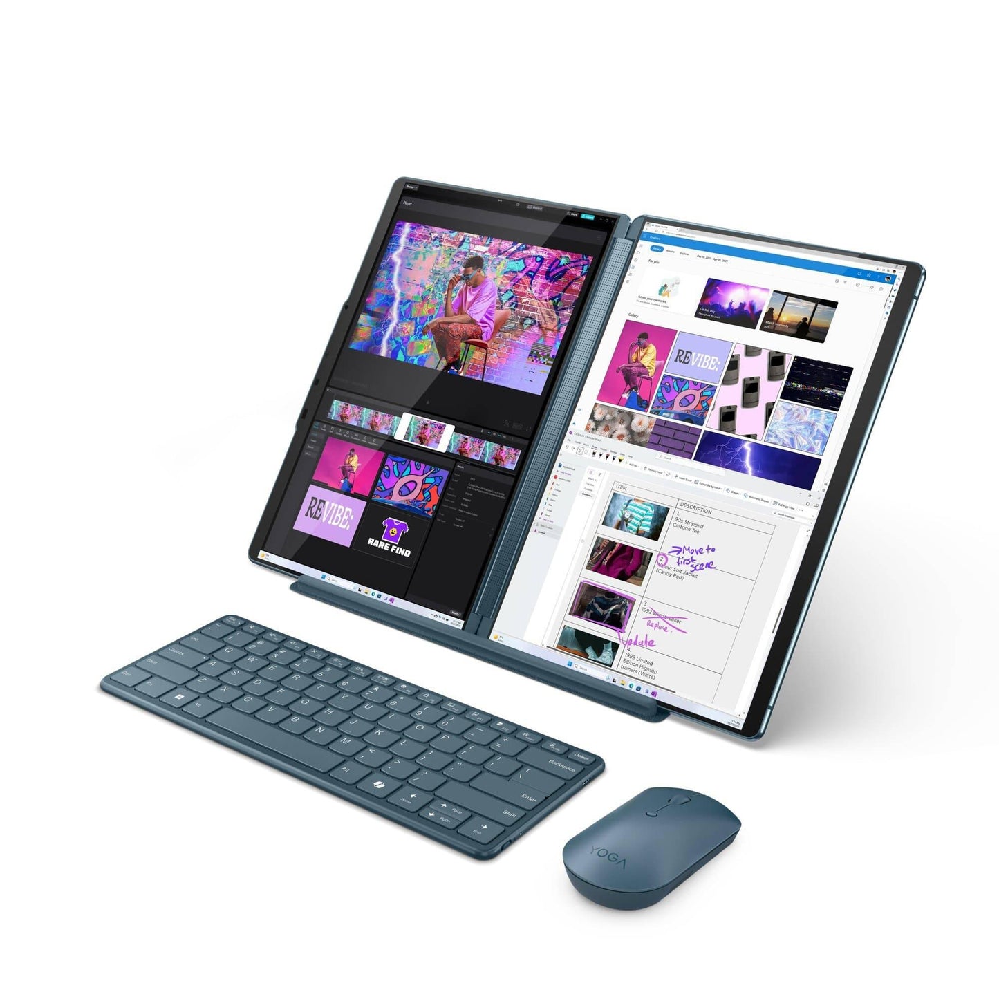 TOUCH Yoga Book 9 13IMU9, Intel® Core™ Ultra 7 155U, RAM 16 GB ,Windows 11 Home, 1 TB SSD, pantalla 2x 13.3 pulgadas 2.8K.