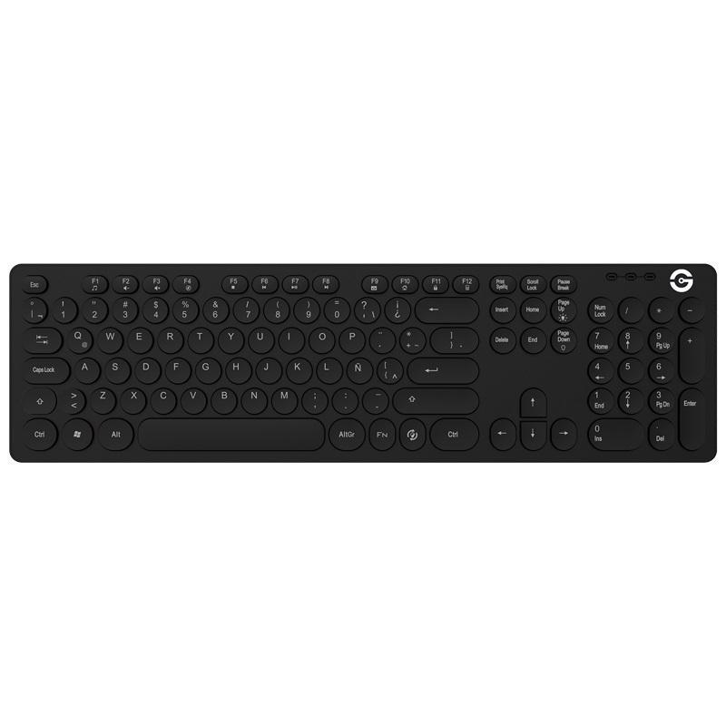 GETTTECH TECLADO RETROILUMINADO IGNITE GRIS, 105 TECLAS, CONEXIÓN USB, ABS FRENTE Y GALVANIZADO ATRÁS MOD. GTI-28201G