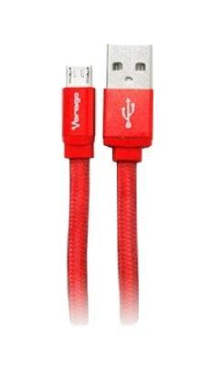Cable USB VORAGO CAB-113, Micro USB, USB, 1 m, Rojo