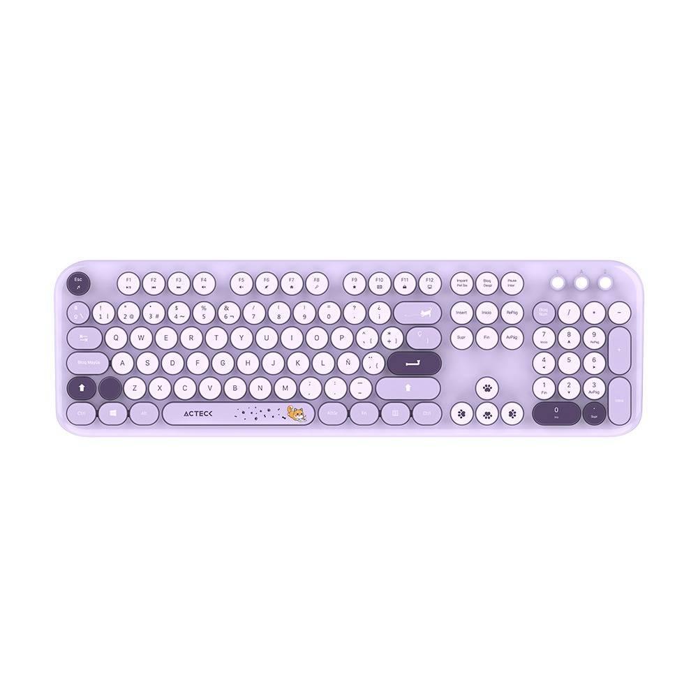 Kit Teclado y mouse Inalámbricos 2.4hz Creator Chic K-Colors MK485 Advanced Series Teclado Inalambrico Dongle 2.4Mhz, Rango 10m, 105 teclas