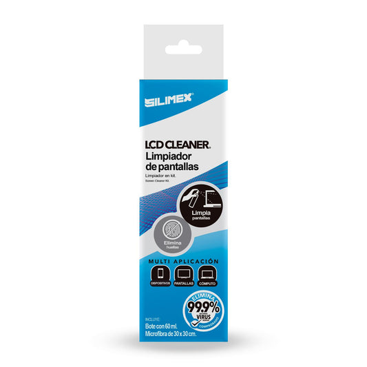 Kit LCD Cleaner SILIMEX, Color blanco, Atomizador