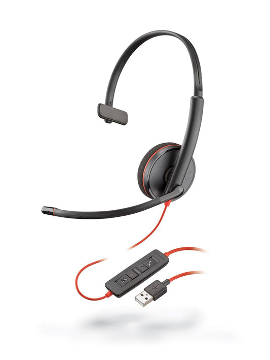 Poly Blackwire 3210, Alambricos, USB-A, Monoaural