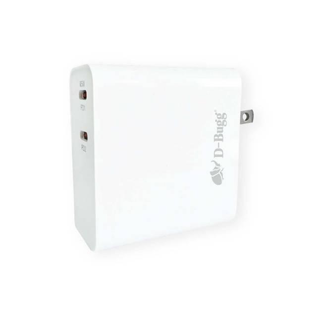 CARG PARED DBUGG TIPO C 65W  DB-PD64 Cargador de pared / Con conectores duales de carga ultra rápida / Trabaja con potencia de 65 W.