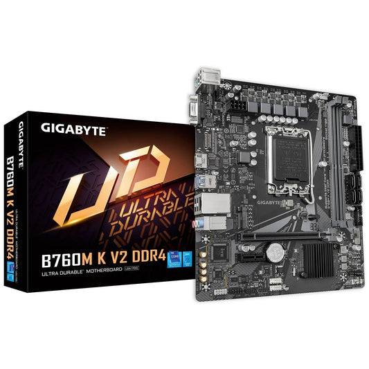 TARJETA MADRE GIGABYTE  Micro ATX B760M K V2 DDR4, 64 GB DDR4  S-1700, Para intel
