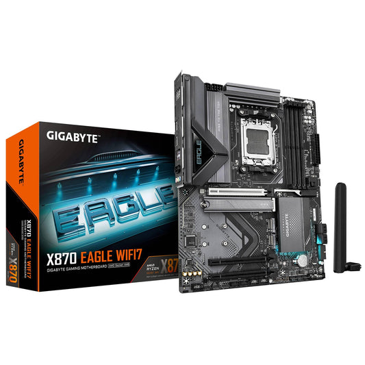 TARJETA MADRE GIGABYTE ATX X870 EAGLE WIFI7  DDR5, AM5, 64 GB, PARA AMD