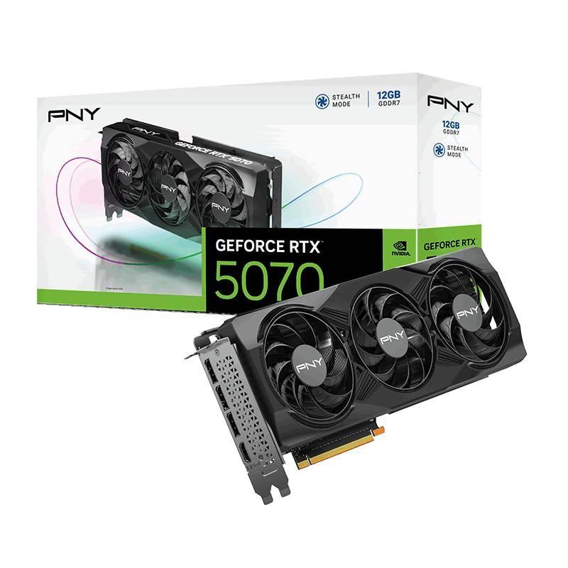 PNY GEFORCE RTX5070 12GB Tarjeta gráfica PNY GeForce RTX 5070 Triple Fan OC 12G (VCG507012TFXPB1)