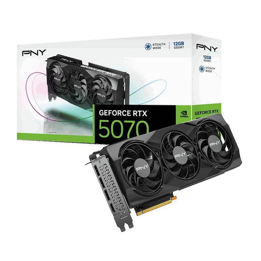 PNY GEFORCE RTX5070 12GB Tarjeta gráfica PNY GeForce RTX 5070 Triple Fan OC 12G (VCG507012TFXPB1)