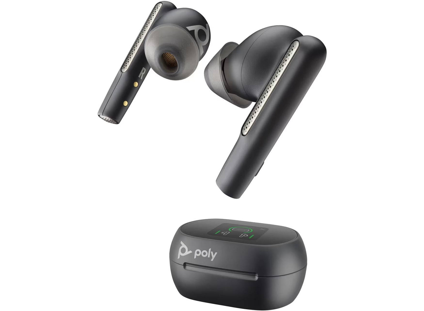 Poly Voyager FREE 60+ UC, USB-A BT700, incluye estuche de carga con pantalla tactil, Reducción avanzada de ruido