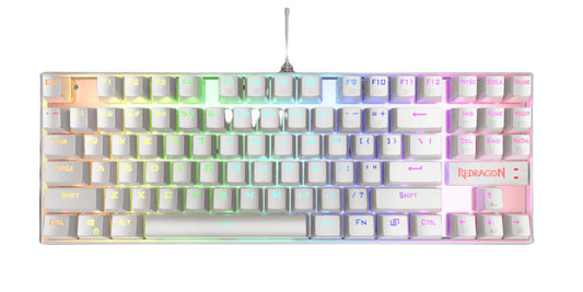 Teclado Mecánico Redragon Kumara White RGB, Español, Blanco, RGB