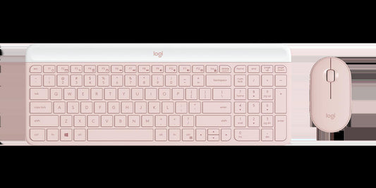 Kit Teclado y Mouse  LOGITECH , Rosa, 10 m