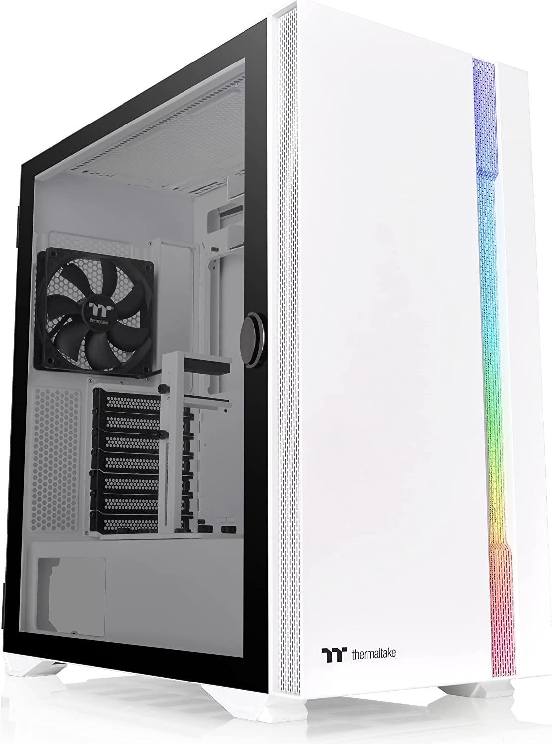 Gabinete Thermaltake H700 TG Snow Mid Tower, ATX/Micro-ATX/Mini-ITX/EATX, USB 2.0/3.0, sin Fuente, 2 Ventiladores LED Instalados