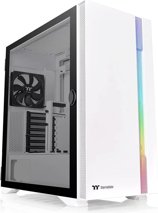 Gabinete Thermaltake H700 TG Snow Mid Tower, ATX/Micro-ATX/Mini-ITX/EATX, USB 2.0/3.0, sin Fuente, 2 Ventiladores LED Instalados