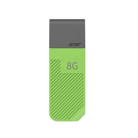 Memoria USB Acer UP200 de 8GB BL.9BWWA.541 30 MB/s Lectura 15MB/s Escritura, acabado plástico. Color Verde
