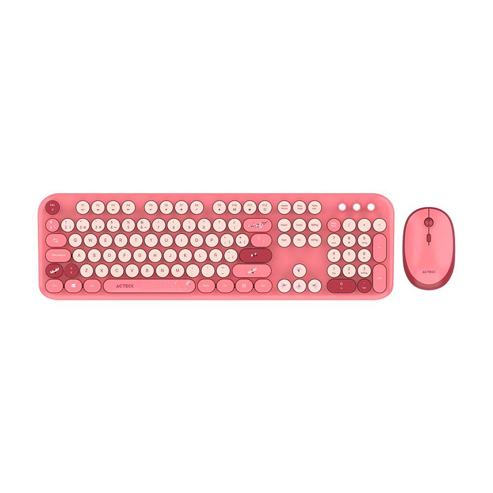 Kit Teclado y mouse Inalámbricos 2.4hz Creator Chic K-Colors MK485 Advanced Series Teclado Inalambrico Dongle 2.4Mhz