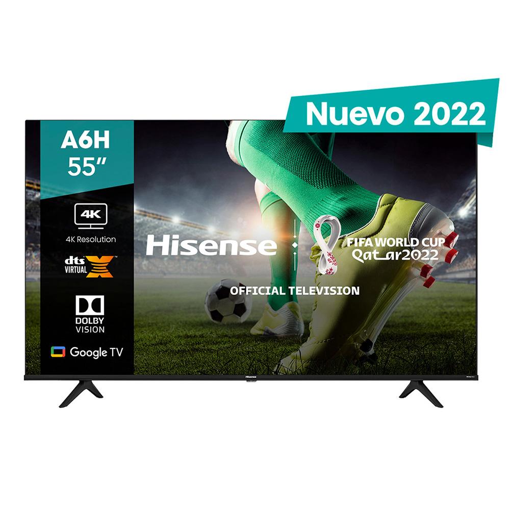 Televisor Hisense 55A6H, 55 pulgadas, LED 4K UHD, 3840 x 2160 Pixeles, SMART GOOGLE