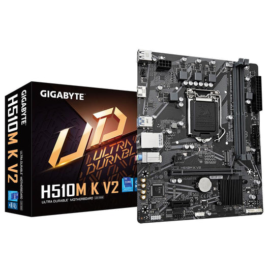 Motherboard GIGABYTE H510M K V2, DDR4-SDRAM, 64 GB, Intel, LGA 1200, Micro ATX