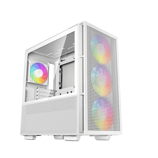 Gabinete Gaming DeepCool CH560 Micro-ATX/Mini-ITX/E-ATX,Digital, USB 3.0, sin Fuente, Incluye 4 Ventiladores, Blanco  R-CH560-WHAPE4-G-1