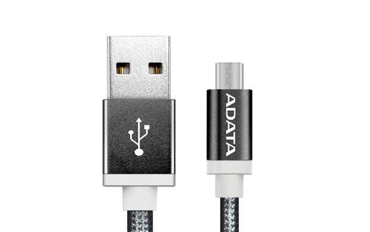 Cable Micro USB ADATA , 1 m, USB A, Micro-USB B, Macho/Macho, Negro