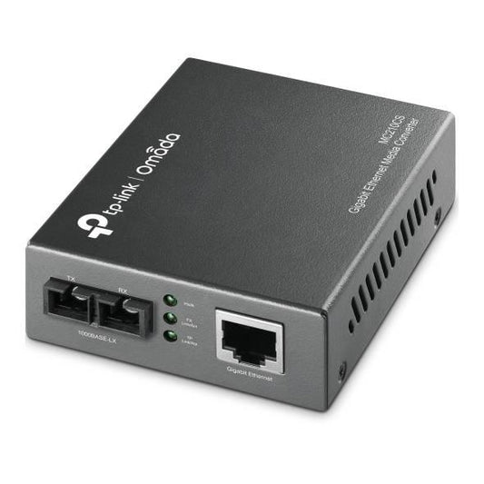 CONVERTIDOR MULTIMEDIA DE MODO INDIVIDUAL GIGABIT TP-LINK MC210CS PARA AMPLIAR LA DISTANCIA DE FIBRA HASTA 15KM