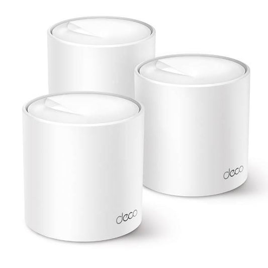 Routers Mesh TP-LINK DECO X50 PRO(3-PACK), 2402 Mbit/s, Dual Band, 2.4 GHz / 5 GHz, Interno, 3, Blanco