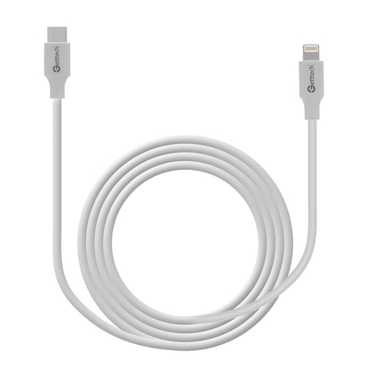 GETTTECH CABLE LIGHTNING A USB TIPO C, CONVERTIDOR DE ENTRADAS PARA PRODUCTOS APPLE, 3.3 PIES DE LARGO, MOD. GCL-LTUT-01