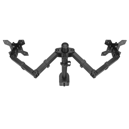 GETTTECH SOPORTE DE ESCRITORIO PARA 2 MONITORES CON MOVIMIENTO, DE 19 A 32 PULGADAS VESA 75X75MM Y 100X100MM, ALTURA AJUSTABLE, GESTION DE CABLES, GWM-DT23