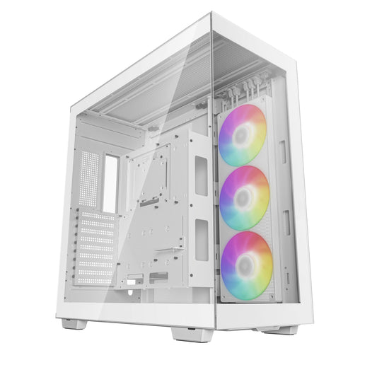Gabinete Gaming DeepCool CH780 M-ATX/Mini-ITX/E-ATX, USB 3.0, sin Fuente, Incluye 1 Ventilador Instalado, Blanco R-CH780-WHADE41-A-1