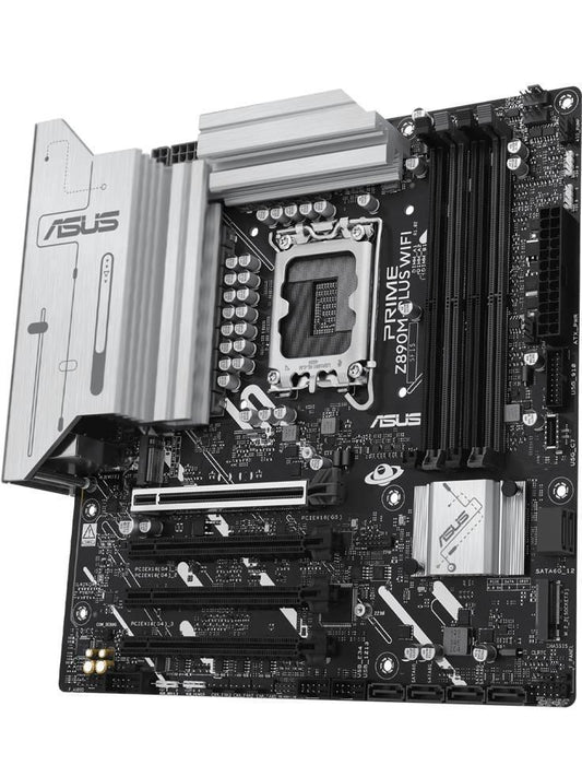 Motherboard ASUS Modelo PRIME Z890M-PLUS WIFI CPU Intel Socket LGA1851 para procesadores Intel Core Ultra Serie 2 procesadores conjunto de chipset