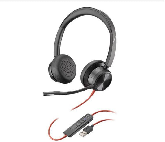 Poly Blackwire 8225, USB-A, alambricos, binaural, certificacion Microsoft Teams