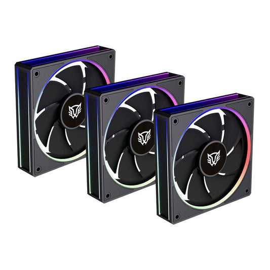 Kit 3 Ventiladores 120mm EOLOX BORA EXB85R  Balam Rush Azender Series Velocidad: 600-1800 Rpm, Nivel de ruido 28DB