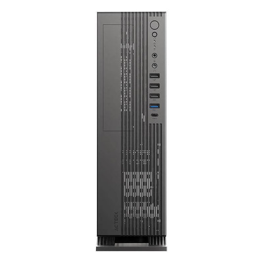Gabinete Mini Torre Slim+F2120 ONEX GS455 ACTECK  Factor Micro ATX- Mini ITX, Lector de tarjetas SD