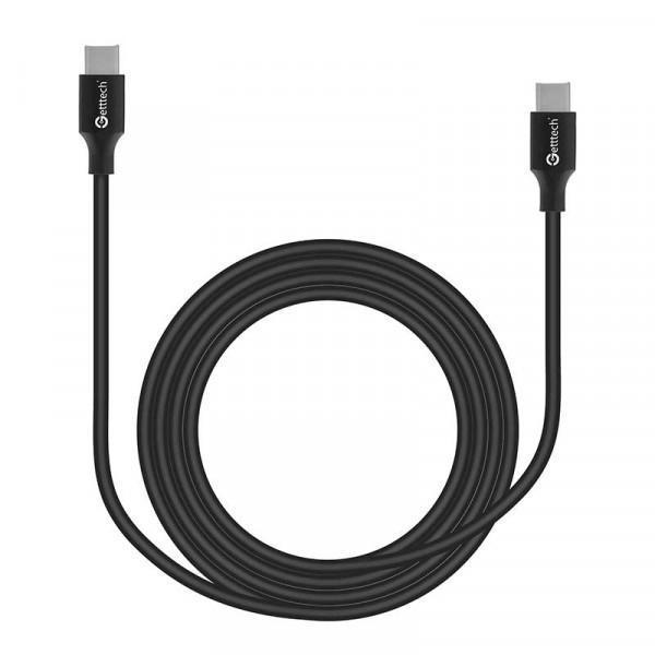 GETTTECH CABLE USB C A USB C VELOCIDAD DE TRANSFERENCIA RAPIDA, 2 METROS, COMPATIBLE CON DIFERENTES DISPOSITIVOS, COLOR NEGRO MOD. GCU-UCQC-01