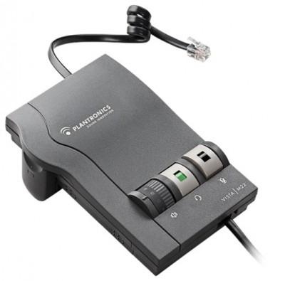 Amplificador POLY Modelo M22 (85Q15AA) control de llamada, volumen y silencio, compatible para diademas con conector QD