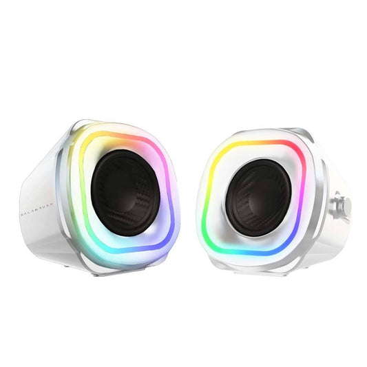 Bocinas 2.0 Gamer Glimm Quad BG555 Balam Rush Conexión Bluetooth/Auxiliar, Controlador Touch, iluminación LED 3 modos, 10w RMS. Sonido estéreo, Alimentació