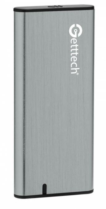 GETTTECH CARCASA PARA DISCO DURO DE 2.5 PULGADAS SATA M.2 HASTA 2 TB,  SISTEMA PLUG AN PLAY, MOD. GCE-M231-01