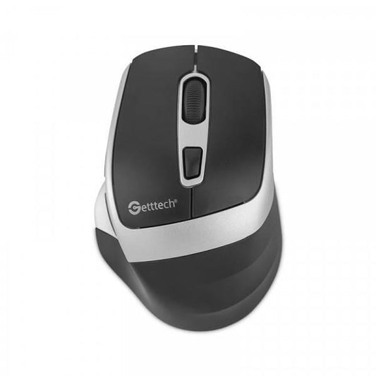 GETTTECH MOUSE INALAMBRICO PARA OFIC 6D, 725F, ILUMINACION RGB CUSTOM, 7200 DPI, 5 BOTONES 1 SCROLL, CONECTIVIDAD DUAL, NEGRO PLATA  GGM-STDBW-01-SL