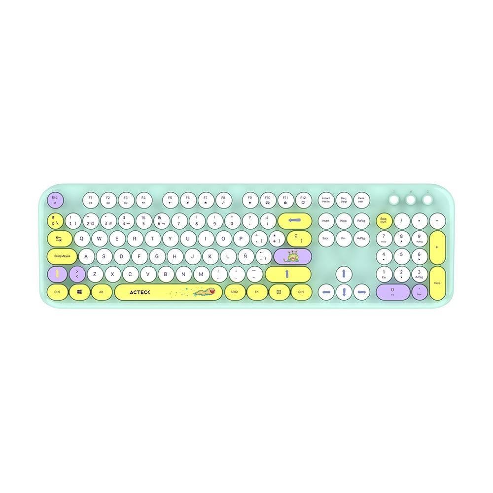Kit Teclado y mouse Inalámbricos 2.4hz Creator Chic K-Colors MK485 Advanced Series Teclado Inalambrico Dongle 2.4Mhz, Rango 10m, 105 teclas