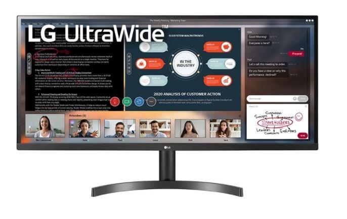 Monitor LG 34WP500-B.AWM, 34 pulgadas, 250 cd / m², 2560 x 1080 Pixeles, 5 ms