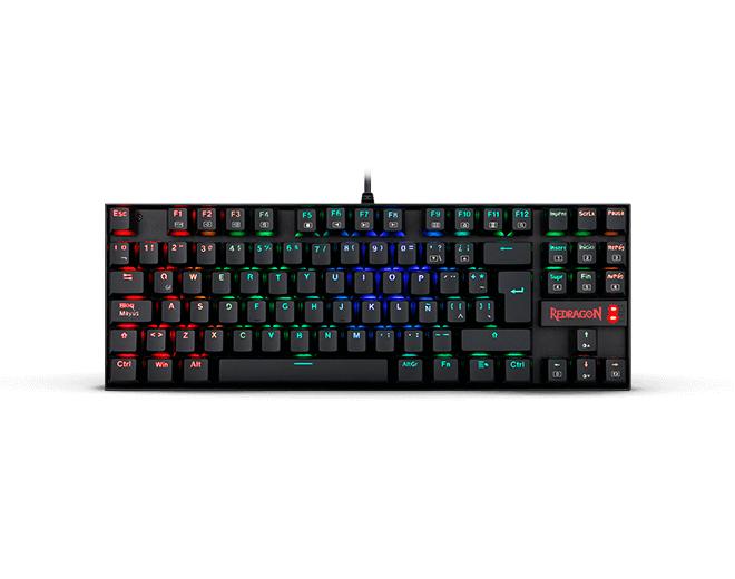 Teclado Mecánico Redragon Kumara RGB Blue Switch, Español, Negro, RGB