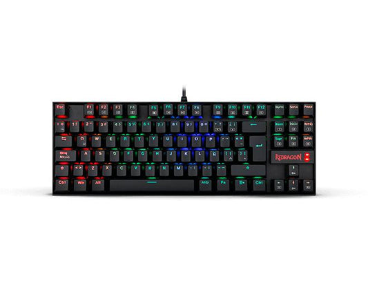 Teclado Mecánico Redragon Kumara RGB Blue Switch, Español, Negro, RGB