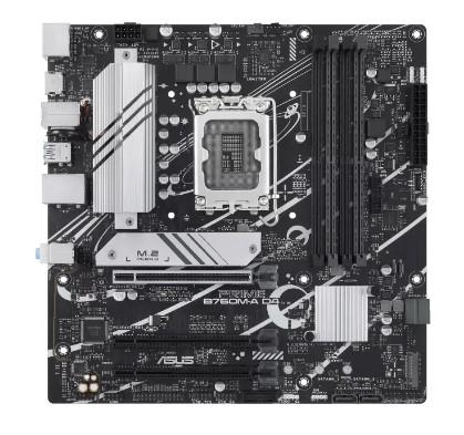 Tarjeta Madre ASUS PRIME B760M-A D4,Matx, Intel, LGA 1700,Intel® de 13a y de 12a ge,PCIe 4.0 M.2, DisplayPort, Dual HDMI®, SATA 6 Gbps, USB 3.2 de 1.ª Gen