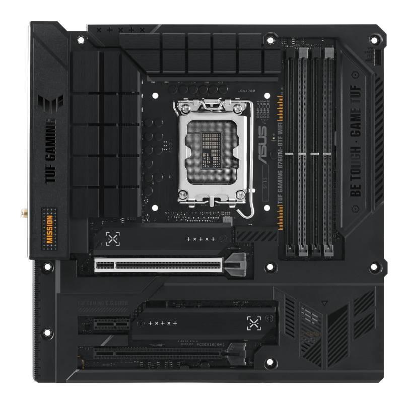 Tarjeta Madre ASUS TUF GAMING B760M-BTF WIFI,micro ATX, Socket Intel® LGA 1700, Intel®14a, 13a y 12a gen,PCIe® 5.0, DDR5, USB 3.2 Gen 2x2 Tipo-C®,WIFI 6, A