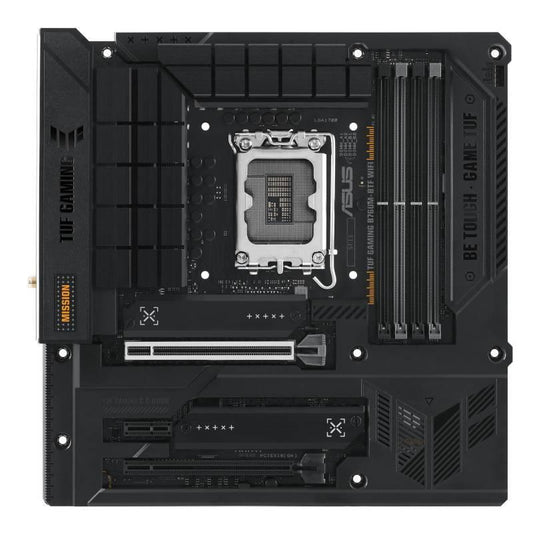Tarjeta Madre ASUS TUF GAMING B760M-BTF WIFI,micro ATX, Socket Intel® LGA 1700, Intel®14a, 13a y 12a gen,PCIe® 5.0, DDR5, USB 3.2 Gen 2x2 Tipo-C®,WIFI 6, A